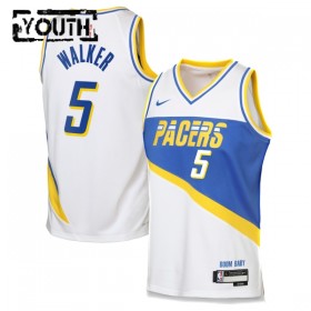Indiana Pacers Trikot Jarace Walker Nike 2025-26 City Edition Weiß Swingman - Kinder